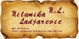 Milunika Lađarević vizit kartica
